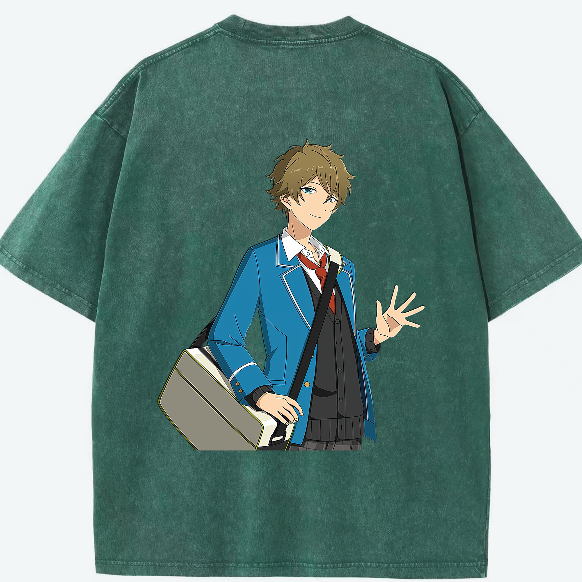 （画像用） あんさんぶるスターズ! Ensemble Stars 綿100% ヴィンテージ風 半袖Tシャツ（背面プリント）
